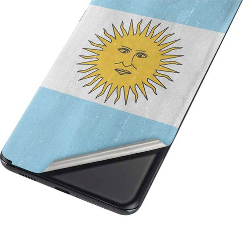 Argentina Flag Distressed Galaxy S21 Plus 5G Skin